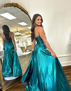 A-Line Sweetheart Neck Hollow Prom Dress with Sweep Train