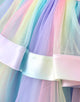 Rainbow Tulle Layered Girl's Party Dress