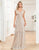 Sparkly A-Line Sleeveless Champagne Mother of the Bride Dress