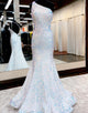 Sequin One Shoulder Backless Mermaid Prom Dress