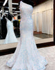 One Shoulder Backless Sequin Mermaid Prom Dress