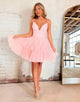 A-line Tiered Short Homecoming Dress
