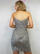 Silver Sweetheart Sequin Sheath Homecoming Dress