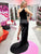 Black Mermaid One Shoulder Long Prom Dress With Tassel