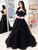 Black Strapless Princess Long Prom Dress