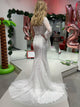 White One Shoulder Mermaid Long Prom Dress With Appliques