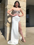White Mermaid Sweetheart Prom Dress With Beading