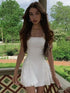 Spaghetti Straps White A Line Homecoming Dress
