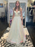 White A Line Sparkly Spaghetti Straps Long Prom Dress