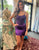 Purple Spaghetti Straps Bodycon Short Homecoming Dress