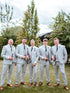 Grey 3 Piece Notched Lapel Groomsmen Suits