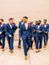 Navy Notched Lapel 2 Piece Groomsmen Suits