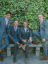Grey Green 3 Piece Notched Lapel Groomsmen Suits