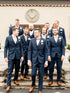 Dark Blue 3 Piece Notched Lapel Groomsmen Suits
