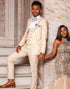 Ivory Notched Lapel 3 Piece Single Breasted Men Formal Suit