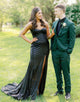 Dark Green Notched Lapel 2 Piece Men Suits Prom Tuxedo