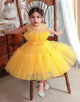 Yellow Tulle Sleeveless Flower Girl Dress
