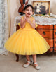 Yellow Tulle Sleeveless Flower Girl Dress