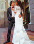 Off the Shoulder Mermaid White Long Bridal Dress