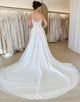 A Line Lace Tull Wedding Dress With Appliques