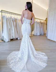 Mermaid Lace Tulle Off The Shoulder Wedding Dress With Appliques