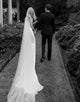 Sheath Cowl Neck Vintage White Satin Wedding Dress