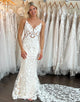 Mermaid Spaghetti Straps Backless Sweep Train Wedding Dress