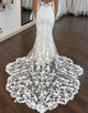 Mermaid Spaghetti Straps Backless Sweep Train Wedding Dress