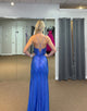 Sparkly Royal Blue Mermaid Long Prom Dress With Slit
