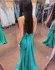 Mermaid Green Long Prom Dress With Slit