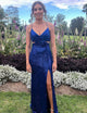 Royal Blue A-Line Sweetheart Long Prom Dress