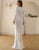 White V Neck Lace Maxi Boho Dress