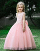 White Weeding Flower Girl Dress with Bow