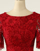 Dark Red Two Piece Mother of the Bride Dress with Lace