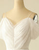 White Off the Shoulder Tulle Wedding Dress