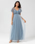 A-Line Sage Maternity Bridesmaids Dresses with Sequins