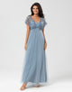 A-Line Sage Maternity Bridesmaids Dresses with Sequins