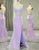 Sparkly Purple Mermaid Corset Prom Dress With Slit