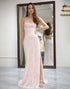 Mermaid Pink Long Prom Dress with Appliques
