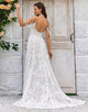 Mermaid Spaghetti Straps Ivory Wedding Dress with Fringes Lace