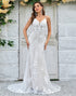 White Mermaid Lace Long Wedding Dress