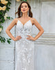 Ivory Mermaid Lace Long Wedding Dress
