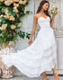 Ivory Lace Asymmetrical Detachable Train Boho Wedding Dress
