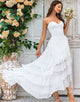 Ivory Lace Asymmetrical Detachable Train Boho Wedding Dress