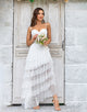 Ivory Lace Asymmetrical Detachable Train Boho Wedding Dress