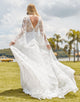 Graceful A-Line Long Sleeve Wedding Dress 2025 with Lace Applique