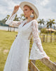 Graceful A-Line Long Sleeve Wedding Dress 2025 with Lace Applique