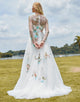 Delicate Tulle Long Sleeve Wedding Dress 2025 with Lace Applique