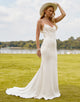 Charming Mermaid Spaghetti Wedding Dress 2025 with Sleeveless