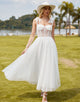 Elegant Sweetheart Spaghetti Wedding Dress 2025 with Sleeveless